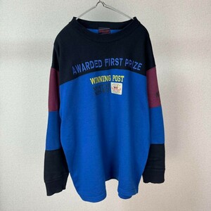 90s ロゴ刺繍　スウェット　トレーナー　古着　ゆるダボ　ストリート　1円