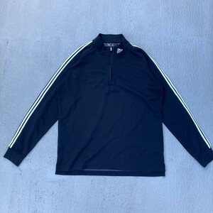 adidas Adidas трикотажный джемпер с длинным рукавом половина Zip Logo вышивка б/у одежда 