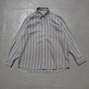 90s vintage 総柄　レトロ　アースカラー　シャツ　オーバーサイズ