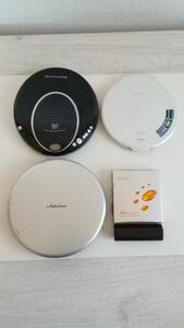 240408 　SONY MP3 CD WALKMAN D-NE20, SONY MD WALKMAN MZ-E520、CDプレーヤー黒、Audio Comm　４点セット　訳ありジャンク品