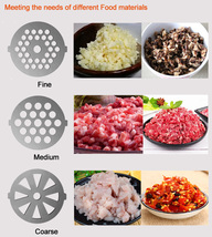 電動 ミートチョッパー ミンチ機 ９点セット ミキサー 業務用 卓上 粗挽き 2種 細挽き 挽肉 ひき肉 合い挽き 魚 牛 豚 鶏肉 豆 家庭用 ３色_画像6