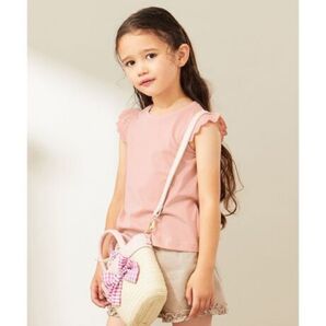 any FAM スカラップレース袖 半袖 Tシャツ 110 ピンク