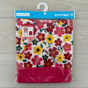 新品 半袖パジャマ 120 花 濃いピンク 西松屋