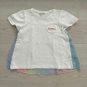 any FAM Aライン Tシャツ 110 レインボー シフォン 半袖