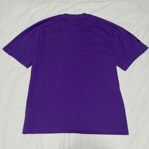 希少 adidas × Stella McCartney アディダス ステラマッカートニー Tシャツ 半袖 パープル 紫 袖ロゴ 裾ロゴ 綿 コットン XLの画像5