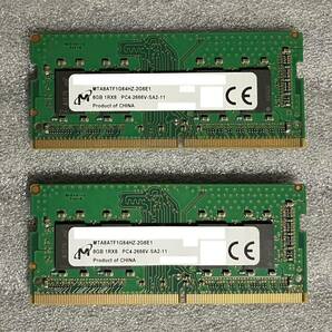 ◆送料無料◆【Micron PC4-2666V】ノートPC用DDR4メモリ8GB 2枚 計：16GBの画像1