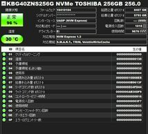 ◆送料無料◆M.2 SSD NVMe【TOSHIBA KBG40ZNS256G】256GB 1本_画像2