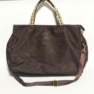 DAKS * сравнительно красивый * 2WAY нейлон сумка на плечо большая сумка Brown женский путешествие tei Lee Youth Dux #SBA61