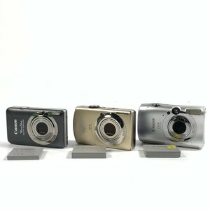 Canon キヤノン IXY 3000IS / 920IS / PowerShot ELPH 100HS コンパクトデジタルカメラ まとめ３台セット　バッテリー×3付き●動作品