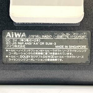 AIWA HS-J470 アイワ ラジオ付きポータブルカセットプレーヤー ※テープ再生NG ラジオOK 状態説明あり◆ジャンク品【福岡】の画像3