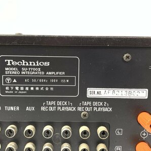 Technics テクニクス SU-7700Ⅱ プリメインアンプ 60W+60W/8Ω◆現状品の画像9