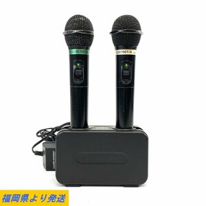 audio-technica AT-CLM700T/B BC700 AD1205JA Audio Technica wireless microphone set * electrification only verification * junk [ Fukuoka ]