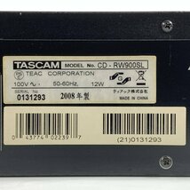 TASCAM/TEAC タスカム CD-RW900SL 業務用CDレコーダー リモコン付き◆ジャンク品_画像7