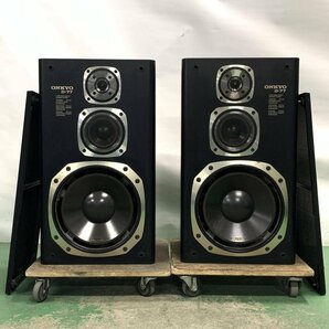 ONKYO オンキヨー D-77(B) 3way スピーカー ペア ブックシェルフ型 ネットカバーｘ２付き◆簡易検査品の画像2