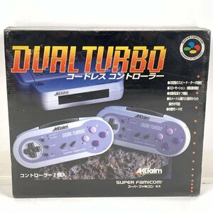 美品 アクレイムジャパン DUAL TURBO コードレスコントローラー SFC スーパーファミコン用コントローラー＊未開封品【GH】