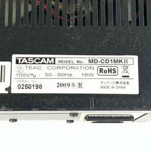 TASCAM タスカム MD-CD1MKⅡ 業務用 CD/MDデッキ プレーヤー レコーダー◆動作品【TB】の画像8