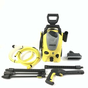 KARCHER ケルヒャー K3 サイレント 高圧洗浄機 100V 60Hz仕様 給水ホース/自吸ホース/トリガーガン/アタッチメント付き＊現状品