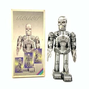 ROBOT T-800 end каркас способ робот жестяная пластина игрушка полная высота ≒220. изначальный с коробкой * утиль 