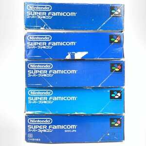 NINTENDO nintendo SFC Super Famicom игра машина корпус с коробкой продажа комплектом 5 шт. комплект с дефектом * утиль [GH]