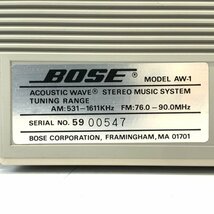 BOSE ACOUSTIC WAVE STEREO MUSIC SYSTEM AW-1 ボーズ ラジカセ ラジオOK ※テープNG 動作/状態説明あり◆現状品【福岡】_画像6