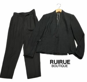 RUIRUE BOUTIQUE★ルイルエ ブティック★（M）スーツ セットアップ ジャケット パンツ/黒系