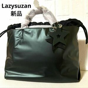 新品Lazysuzanタマムシカラー/グリーン　2way/A4サイズ対応　ナイロン×レザー ショルダーバッグ