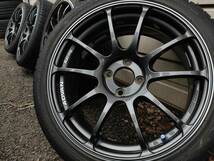 bB外し ADVAN RACING RZ ガンメタ17インチ7Jインセット38　4穴PCD100、215/40R17サマータイヤ付4本セット 【中古】_画像1