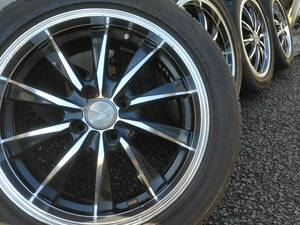 フィット外し wedsレオニス 16インチ6Jインセット45　4穴PCD100、2022年製 NEWNO 195/50R16サマータイヤ付4本セット 【中古】