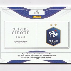 2022 PANINI National Treasures Road to the World Cup Definitive Ink Autograph Olivier Giroud オリヴィエ・ジルー 99枚限定直筆サインの画像2