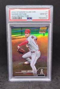 50枚限定 大谷翔平 PSA10 2022 Topps Stadium Club Chrome #1 Gold Refractor【38/50】 Shohei Ohtani Angels PSA鑑定品