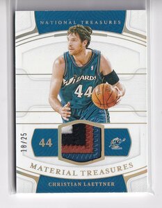 2021-22 PANINI National Treasures Material Treasures Prime Wizards Christian Laettner クリスチャン・レイトナー 25枚限定 パッチ