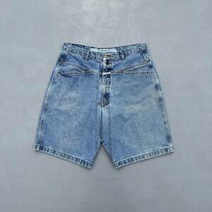 90年代 MARITHE FRANCOIS GIRBAUD DENIM SHORTS デニムショーツ ジルボー バギー baggy ブルー hiphop 90s silver tab W35