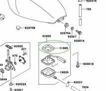 【送料無料】カワサキ純正ゼファー400 750 1100燃料センサーガスケットセット(ボルト フューエル ゲージ タンク パッキン ゴムZRXバリオス)_画像2