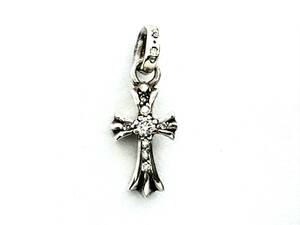  Chrome Hearts baby fato Cross очарование pave diamond 925 серебряный верх 