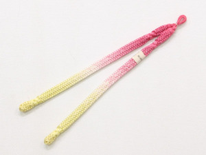 正絹平織り羽織紐(ピンク、薄グリーン)