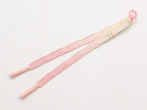 正絹平織り羽織紐(ピンクぼかし)