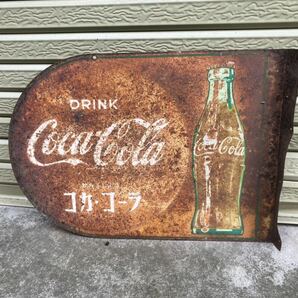 Coca-Cola コカコーラ DRINK 飲みましょう コカコーラ ホーロー 看板 レトロ アンティーク の画像3