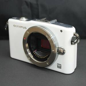 訳あり OLYMPUS E-PM1 ホワイト 動作問題無し ミラーレス一眼レフ 