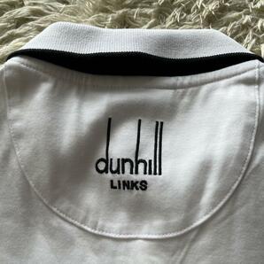 dunhill Links ダンヒルリンクス 日本製 コットンポロシャツ ホワイト メンズ Lサイズ 半袖の画像4