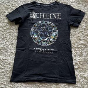 SCHEINE VERDICT シャイナ コットンTシャツ カットソー メドゥーサ オラオラ ブラック メンズ 42サイズ