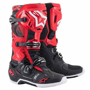 ★30%OFF★【alpinestarアルパインスター】 TECH-10 RED/BLACK US10 (29.5cm）【MXフラットソール】 2010020-31　【メーカー完売色】