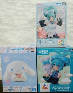 初音ミク　シナモロール Luminasta　ちょこのせ フィギュア 3体セット　