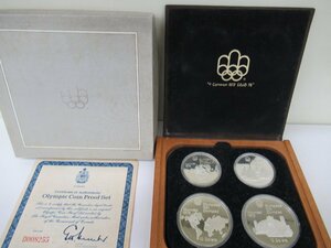 第21回オリンピック モントリオール大会 記念銀貨 ４枚セット 1976年　中古 G4-86◎