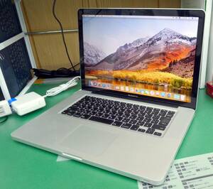 T10948nSSD取付済中古品 MacBookPro Mid2010 SSD512GB HighSierra 15.4inch 動作品 ACアダプタ付属