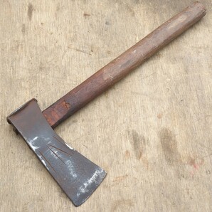 手斧 斧 薪割り斧 オノ 薪割り ハンドツール 工具 作業工具 大工道具 古道具 山師の画像2