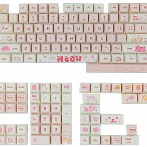 かわいい桃猫キーキャップ XDA プロファイル 133キー