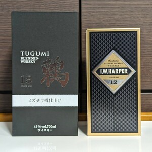 【未開栓】I.W.HARPER （IWハーパー） 12年　と　鶫 18年 ミズナラ樽仕上げ　のセット【送料無料】