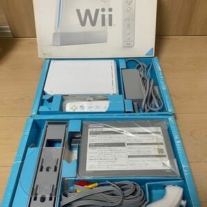 動作品 Nintendo wii 本体 白 ホワイト 任天堂 ウィー 箱付き ゲーム機 周辺機器 任天堂 ニンテンドー リモコン 