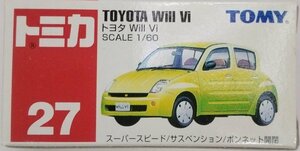 トミカ 27 トミー TOYOTA トヨタ Will Vi 1/60 TOMY 青文字 中国製 赤箱 グリーン 緑 ミニカー