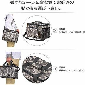 カモフラージュ 釣りバッグ フィッシングバッグ 釣り袋 釣具タックル タックルバッグ 肩掛け 大容量 多機能 釣り アウトドア の画像2